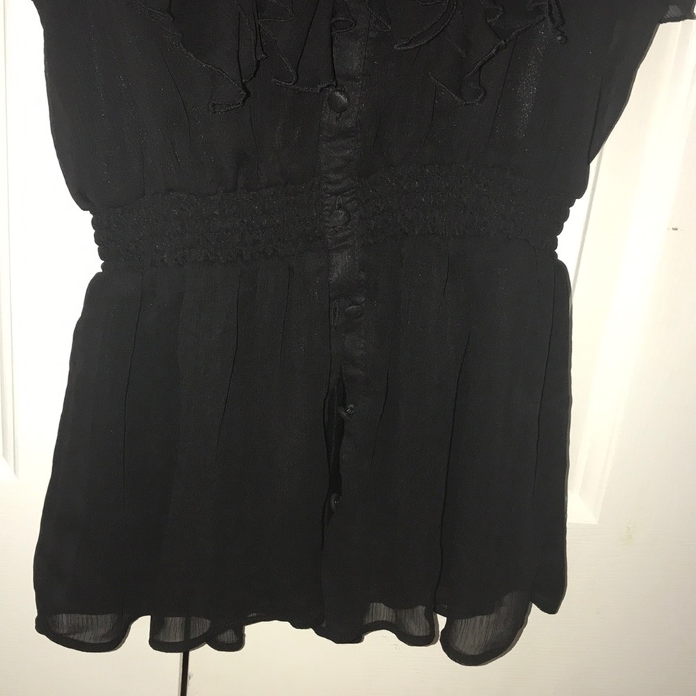 Black Ruffle Blouse - Picture 5 of 5